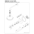 thumbnail image 6 of Kingston Brass KB6330PL Demure Single-Handle Pressure Balanced Tub and Shower Faucet, Matte Black, 6 of 7