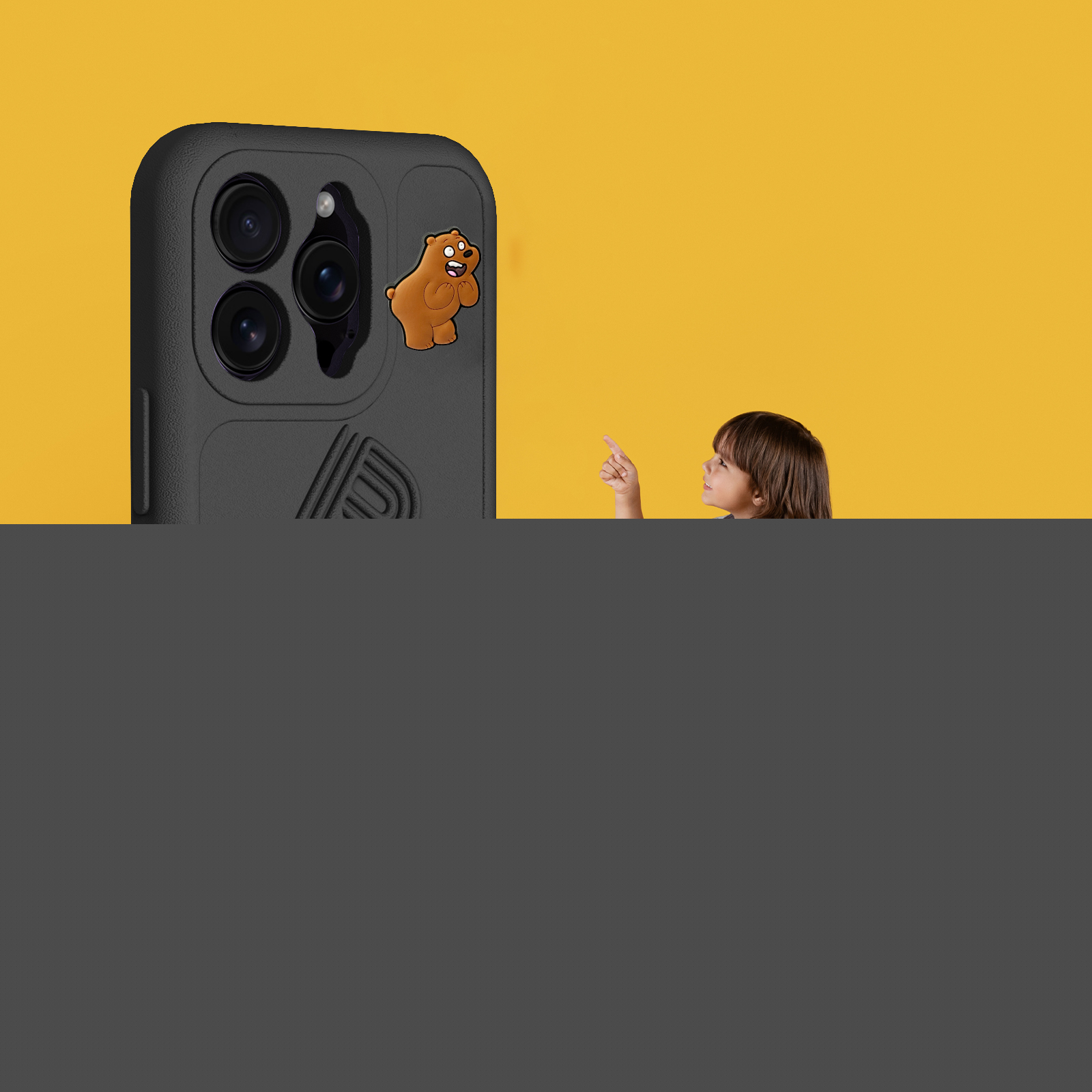 thumbnail image 5 of for iPhone 13 Pro Cute Cartoon Case, Women Girls Boys Kids 3D Cartoon Pattern Cover Soft TPU Silicone Flexible Shockproof Anti-Scratch Protective Phone Cover for iPhone 13 Pro, Black, 5 of 8