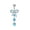 Lake Blue, variant on 1Pc Crystal Bow Navel Ring Women Barbell Body Piercing Navel Belly Ring Beach-Pink