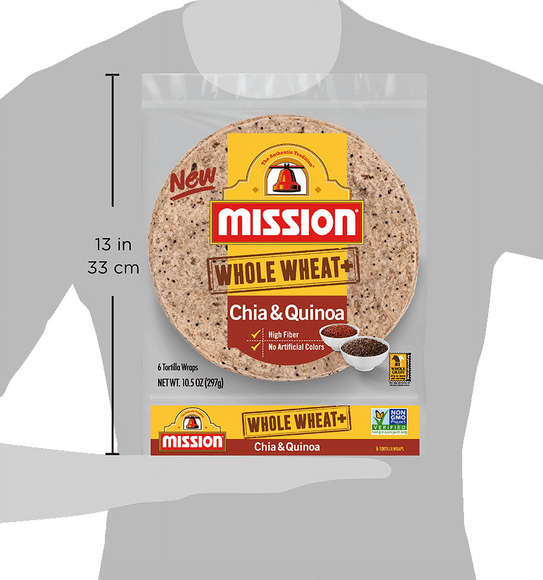 MISSION WHOLE WHEAT PLUS CHIA QUINOA 6CT