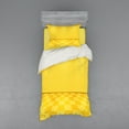 thumbnail image 2 of Ambesonne Modern Bedding Set 4 Pcs, Yellow Lemon Chess, Queen, Yellow and Cream, 2 of 3