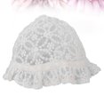 thumbnail image 3 of 1 gorro de encaje para bebé, protector solar, gorro de encaje para niña, gorro para el sol con ojales de encaje para bebé (blanco), 3 of 5