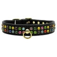 thumbnail image 3 of Dog, Puppy  Pet Collar, "#76 Two Row Confetti Crystal Jewelry Set", 3 of 9