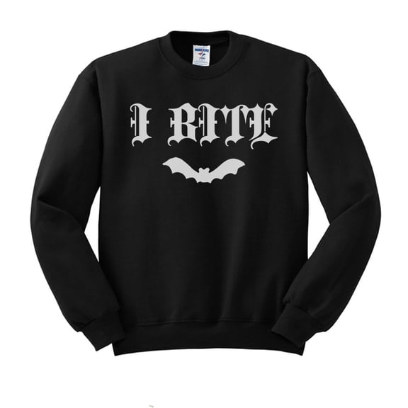 Bat I Bite Sweatshirt Unisex Large Black