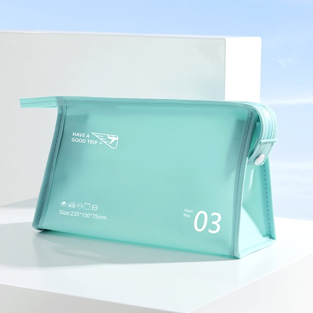 QTOCIO Série Gelée Sac Cosmétique PVC Imperméable Sac de Rangement Sac Cosmétique Couleur Unie