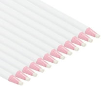 Uxcell 6.77'' x 0.33'' Peel-Off China Markers Grease Wax Pencils Wood for Glass Garments Vinyl Metal 12 Pcs White