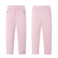 thumbnail image 4 of Winter Solid Color Texture Cotton Pants With Thick Lamb Wool Long Warm Pants With Zipper Pockets Casual Sports Pants For Both Men And Women, 4 of 5