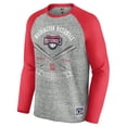 thumbnail image 2 of Men's Darius Rucker Collection by Fanatics  Heather Gray Washington Nationals Raw Edge Raglan Long Sleeve Baseball, 2 of 4