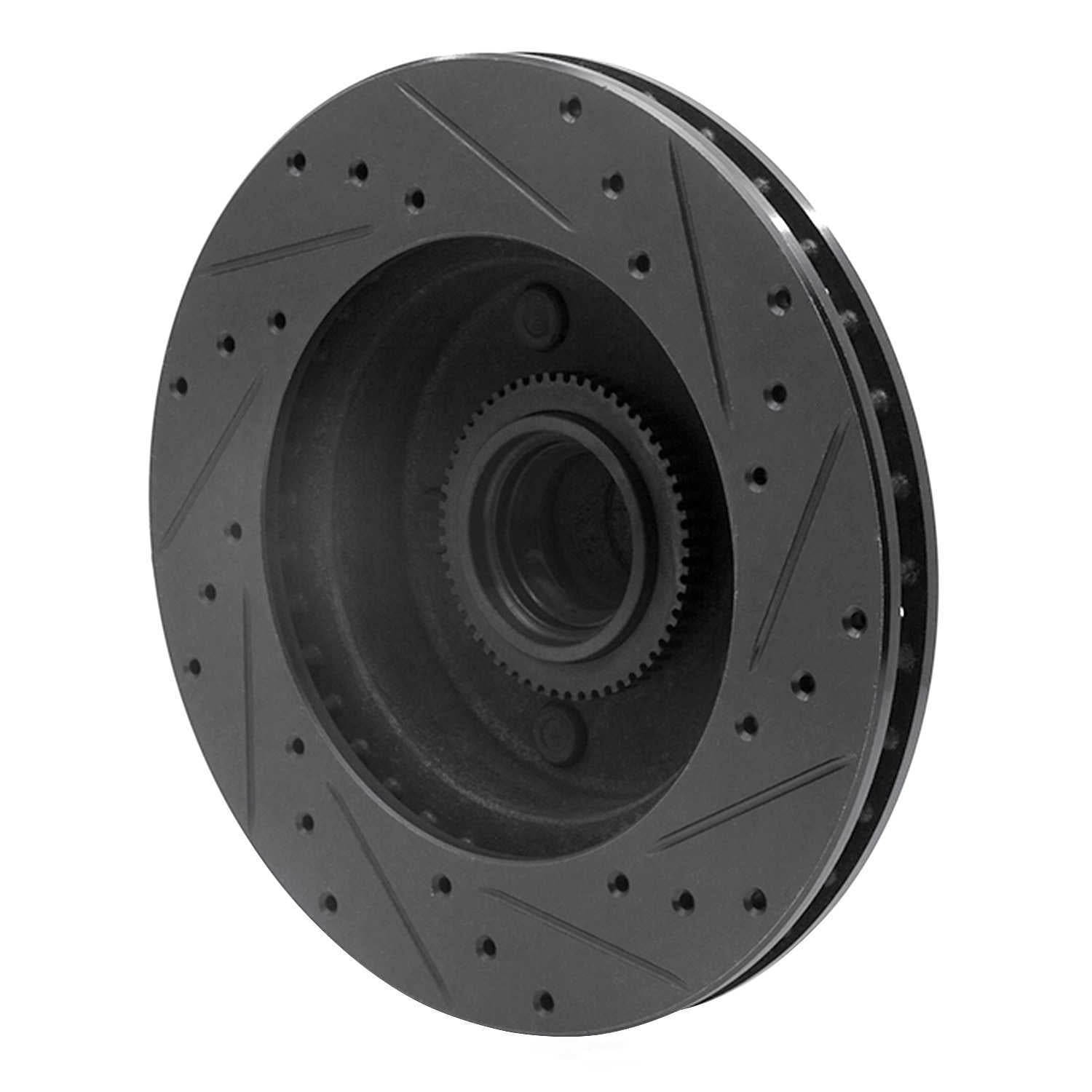 Dynamic Friction Company 633-54130L DFC Brake Rotor - Drilled And Slotted - Black
