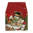 thumbnail image 1 of Tnarru Christmas Table Runner Cover Cloth Xmas Dining Tablecloth Decoration Home Party Snowman, 1 of 8