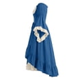 thumbnail image 4 of Anmrize Women Medieval Victorian Gown, Off Shoulder Renaissance Dress, Layered Hem Cosplay Costume, Full Length Halloween Dress, Womens's Medieval Renaissance Costume Cosplay Over Dress, Blue L, 4 of 6