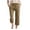 A02-Brown, variant on yoeyez Teen Girls Cotton Linen Capris,Kids Girls Drawstring High Waist Capri Pants Straight Leg Casual Shorts Summer Loose Wide Leg Pants for 7-8 Years