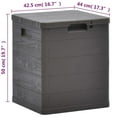 thumbnail image 4 of vidaXL Garden Storage Box 90 L Brown, 4 of 5