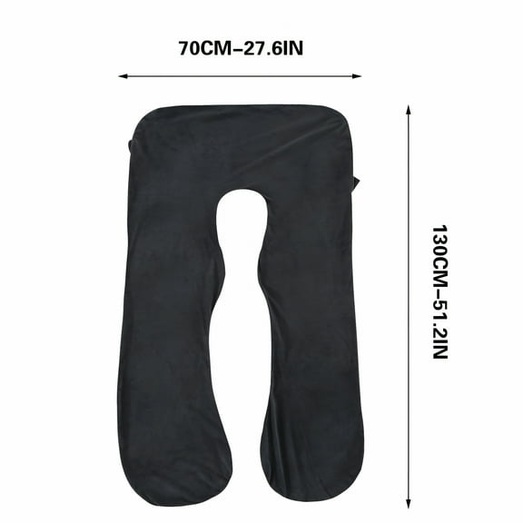 AUQ Pregnancy Pillow Covers (without Pillow Core), U-Shape Pillow Case – Pregnancy Pillows for Sleeping – Body Pillows for Adults, Maternity Pillow and Pregnancy Must Haves, Black Gray