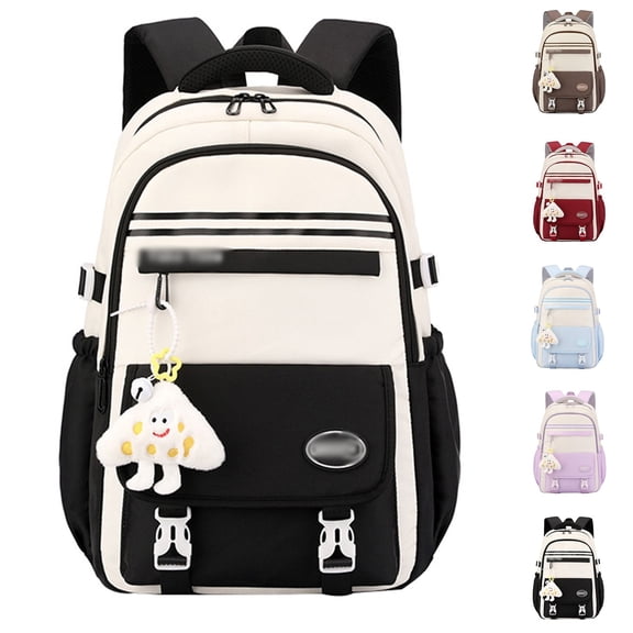jiaxiM School Backpacks Korean Casual Stylish Versatile Large Capacity School Bag for Ages 5th 6th 8th 10th, Middle Elementary, High School, Daily Commute, Outings