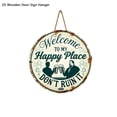 thumbnail image 1 of Decorative Door Sign 9 Stlye Wooden Welcome Sign Set "Welcome to My Happy Place Don'T Ruin It" & Themed Variants Rustic Wall Decor for Home Bar Kitchen Retro Style Decorations, 1 of 6