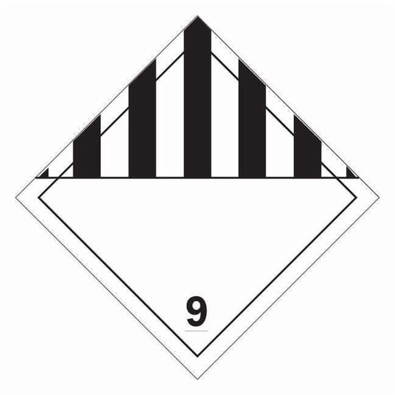 Brady DOT Container Placard,10-3/4" Label W 63421