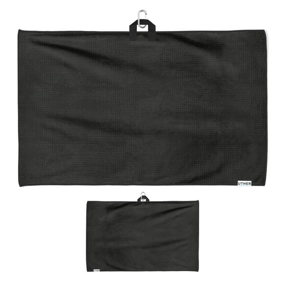 Uther Cart Golf Towel in Multi Fashion Prints, Golf Towels for Golf Bags for Men and Women Golf Accessories, Microfiber Sports Towel with Carabiner Clip (15 Inch x 24 Inch)