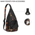thumbnail image 2 of Waterproof Hiking Backpack Sling Bag for Women – Lightweight Crossbody Bags with Adjustable Strap, Multipurpose Chest Bag for Travel, Outdoor Adventures & Everyday Use – Boho Vintage Mushroom Design, 2 of 4
