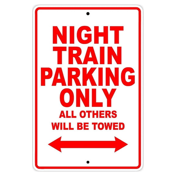 HARLEY DAVIDSON NIGHT TRAIN Parking Only All Others Will Be Towed Motorcycle Bike Novelty Garage Aluminum Sign 18"x24" Plate