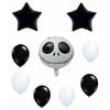 Jack Skellington (Skeleton) Balloon Set - Nightmare Before Christmas Decoration Kit - Holiday Birthday Halloween Party - Bundle