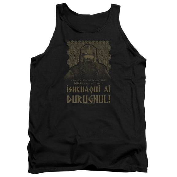 Lord Of The Rings Men's Ishkhaqwi Durugnul Mens Tank Black