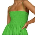 thumbnail image 4 of Dyegold Sundresses for Women Casual Summer - Wedding Guest Dress Womens Off Shoulder Strapless Sleeveless Ruffle Pleated Tiered A-Line Flowy Casual Maxi ​​Dress, 4 of 7