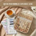 thumbnail image 3 of Pzuqiu Cross Flower Quilted Bible Cover for Women Large Bible Cover Case Water-Resistant Bibles Study Supplies with Tags&Bookmark Church Bag Tote Bags Christian Gifts for Girls, 3 of 7