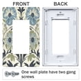 thumbnail image 3 of Yayeee Rocker Switch Wall Plate 1-Gang 4.6"x2.9" Home Decorative Outlet Cover, Blue Floral Pattern, 3 of 6