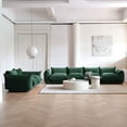 thumbnail image 3 of bokifol 4 Seat Sofa Couch and Loveseat Sets,Living Room Sofa Set,Modular Sectional Sofa Furniture,Couch Sets for Living Room/Bedroom/Home/Apartment,Green, 3 of 7