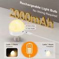 Rechargeable Light Bulbs with Remote E26 Battery Operated Light Bulb