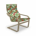thumbnail image 1 of Hibiscus Armchair Pad and Slipcover, Tropical Layout of Endemic Flowers and Botany, 1 Piece Soft Cushion Replacement with Removable Cover, Vermilion Lime Green, by Ambesonne, 1 of 1