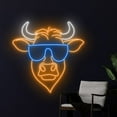 thumbnail image 2 of Handmadetneonsign Cow Head Neon Sign, Cow Glasses Wall Art Decor, Cow Animal Zoo Wall Decor, 2 of 5