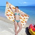 thumbnail image 6 of Coolnut Beach Towels Mushrooms Pumpkins Camping Towels Maple Leaves Sand Free Beach Towel, 30"x60" Large Beach Towels Quick Dry Bath Travel Towels Pool Yoga Beach Mat for Men Women, 6 of 6