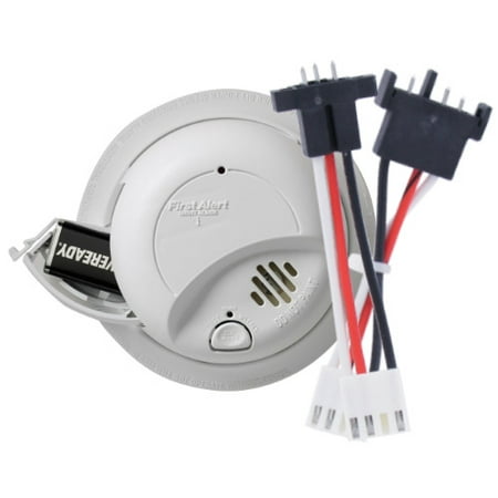 First Alert SA9120BPCN Hard Wired Smoke and Fire Detector With Adapter Kit