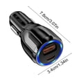 thumbnail image 3 of shyuyusa 72W Dual Type C Vehicle Fast Charger, High Power Quick Delivery Design, Stable Output Adapter, Modern Electronic Car Charging Accessory, 3 of 6