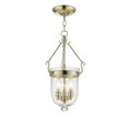 thumbnail image 1 of Livex Lighting 5063-02 Jefferson 3-Light Hanging Lantern, Polished Brass, 1 of 4