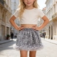 thumbnail image 2 of WhouRiu Girls Glitter Sequins Skirts Elastic Waist A Line Skirt Kids Comfortable Versatile Cute Casual Wear,5-6 Years, 2 of 5