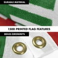 thumbnail image 4 of G128 Combo Pack: 6 Feet Tangle Free Spinning Flagpole (Silver) Iran Iranian Flag 3x5 ft Printed 150D Brass Grommets (Flag Included) Aluminum Flag Pole, 4 of 8