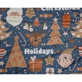 thumbnail image 4 of oneOone Polyester Lycra Dark Dusty Blue Fabric Santa|Gift Box & Tree Christmas Sewing Fabric By The Yard Printed Diy Clothing Sewing Supplies 56 Inch Wide, 4 of 4