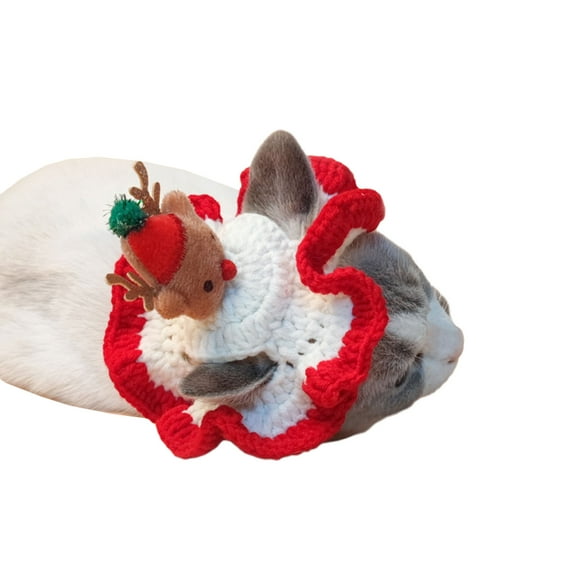 Small Dogs Costume Santa Hat Christmas Pet Knit Hat Party Headwear Dogs Cats Festival Clothing Cosplay Decoration