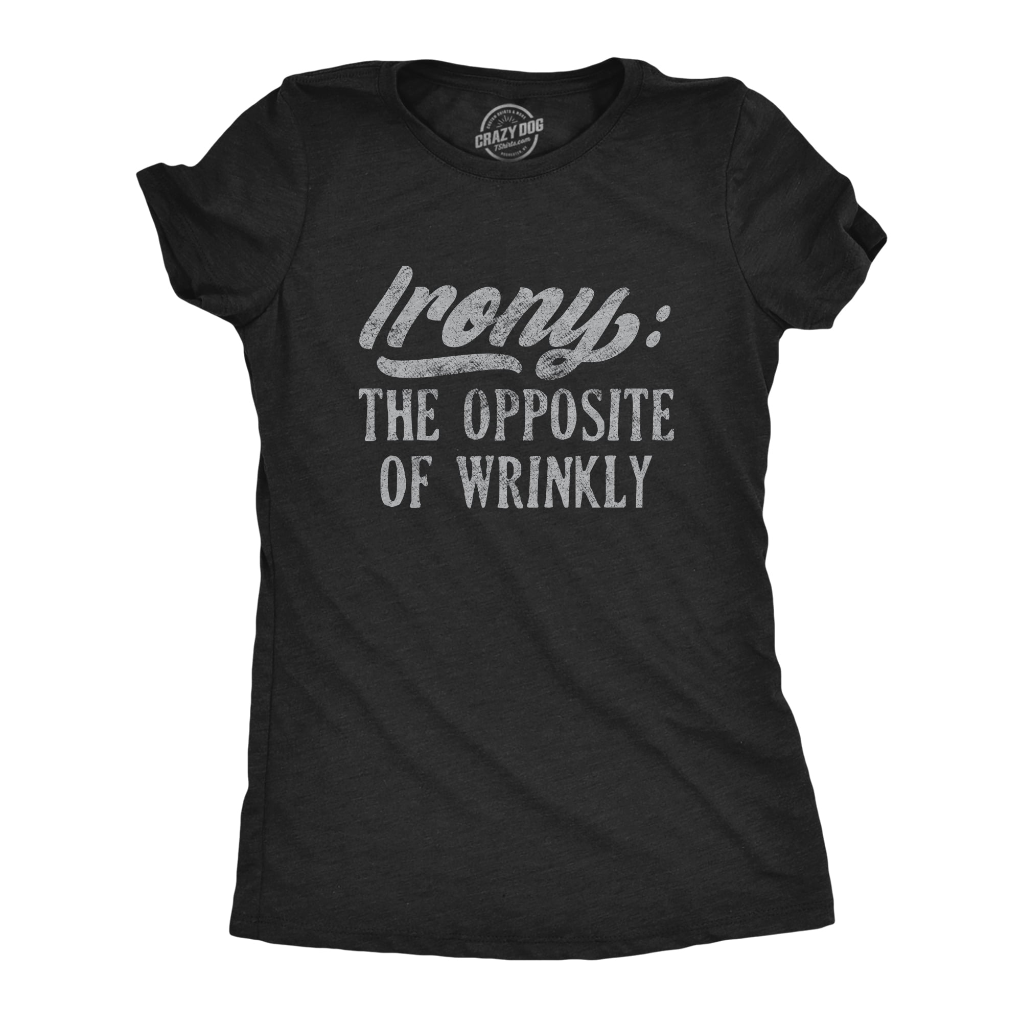Irony Opposite Of Wrinkly Women's V-Neck T-Shirt Funny Novelty Gift