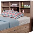 thumbnail image 1 of Benzara BM141885 Contemporary Style Twin Size Bookcase Headboard with 6 Shelves, 1 of 1