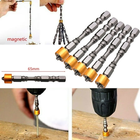 

ZOhankhai 5pcs Anti-Slip 65mm Electric Magnetic Screwdriver Bit Ph2 Screw Hex Shank Hand Promotional Products