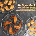 thumbnail image 3 of Visland Universal Air Fryer Rack Rustproof Dishwasher Safe Stackable Three Layer Air Fryer Rack Stainless Steel Dehydrator Rack, 3 of 8
