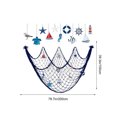 thumbnail image 3 of Aonerit 79In Cotton Fishing Net, Nautical Wall Hanging Decor, Sea Themed Mesh Display, Beach House Home Decor,Coastal Room Accent, 3 of 7