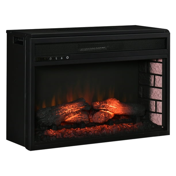 27" Electric Fireplace Insert, Retro Recessed Fireplace Heater