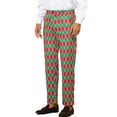 thumbnail image 4 of INSPIRE CHIC Printed Dress Pants for Men's Regular Fit Color Block Suit Trousers, 4 of 5