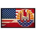 thumbnail image 2 of 2Pcs Vintage Style USA American French Polynesia Flag Tahiti Sticker Decal 3.75", 2 of 2