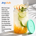 thumbnail image 2 of 16 oz Can-Shaped Drinking Jars Multicolor Light 8 Pack, 2 of 7